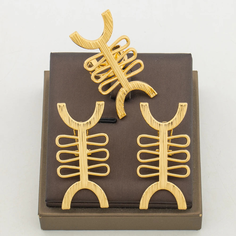 Luxury Boho Earrings & Ring Set – African Wedding Jewelry 2Pcs Engagement