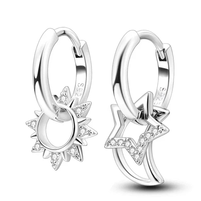 Boucles d’oreilles femme en argent 925 MINISO | Disney Mickey, ailes, fleurs & éléphant – Bijoux fantaisie, studs & hoops