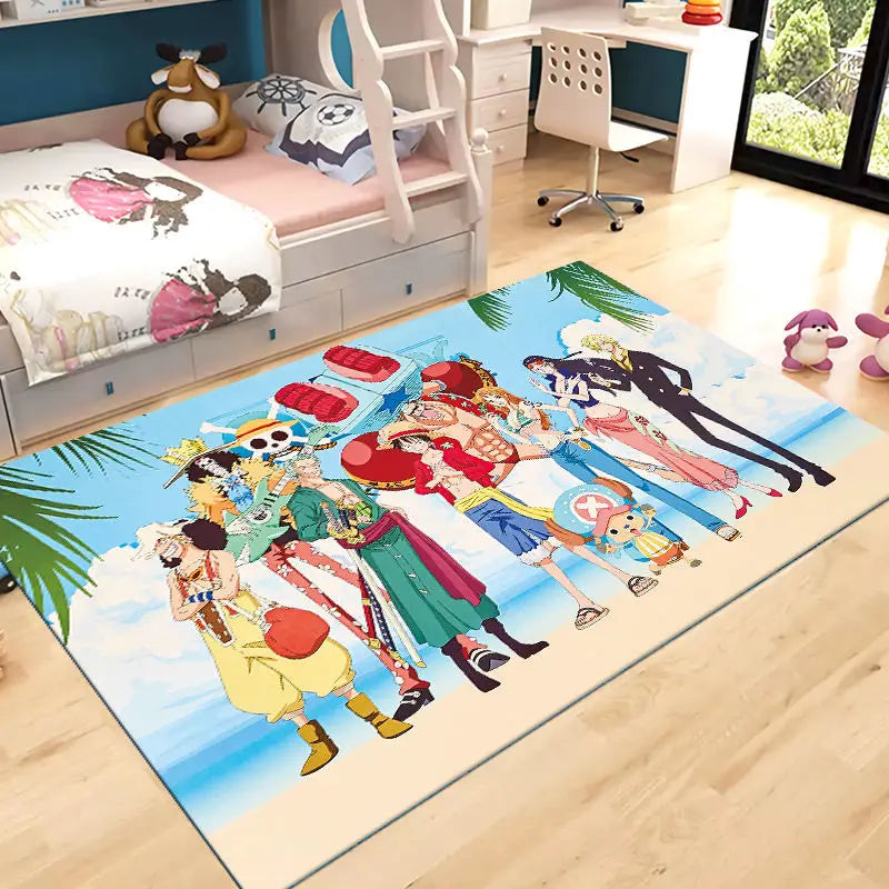 Tapis One Piece Luffy – Décoration Anime Chambre enfants & Salon Antidérapant"