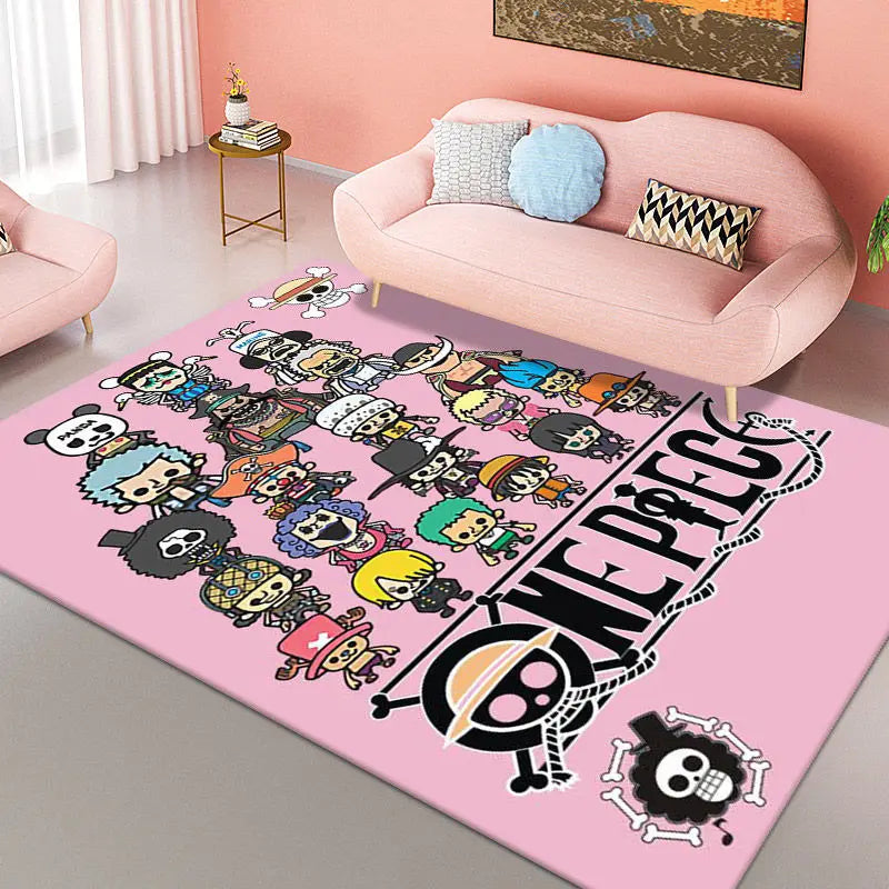 Tapis One Piece Luffy – Décoration Anime Chambre enfants & Salon Antidérapant"