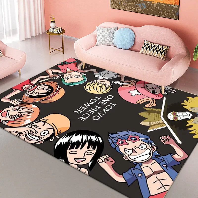 Tapis One Piece Luffy – Décoration Anime Chambre enfants & Salon Antidérapant"