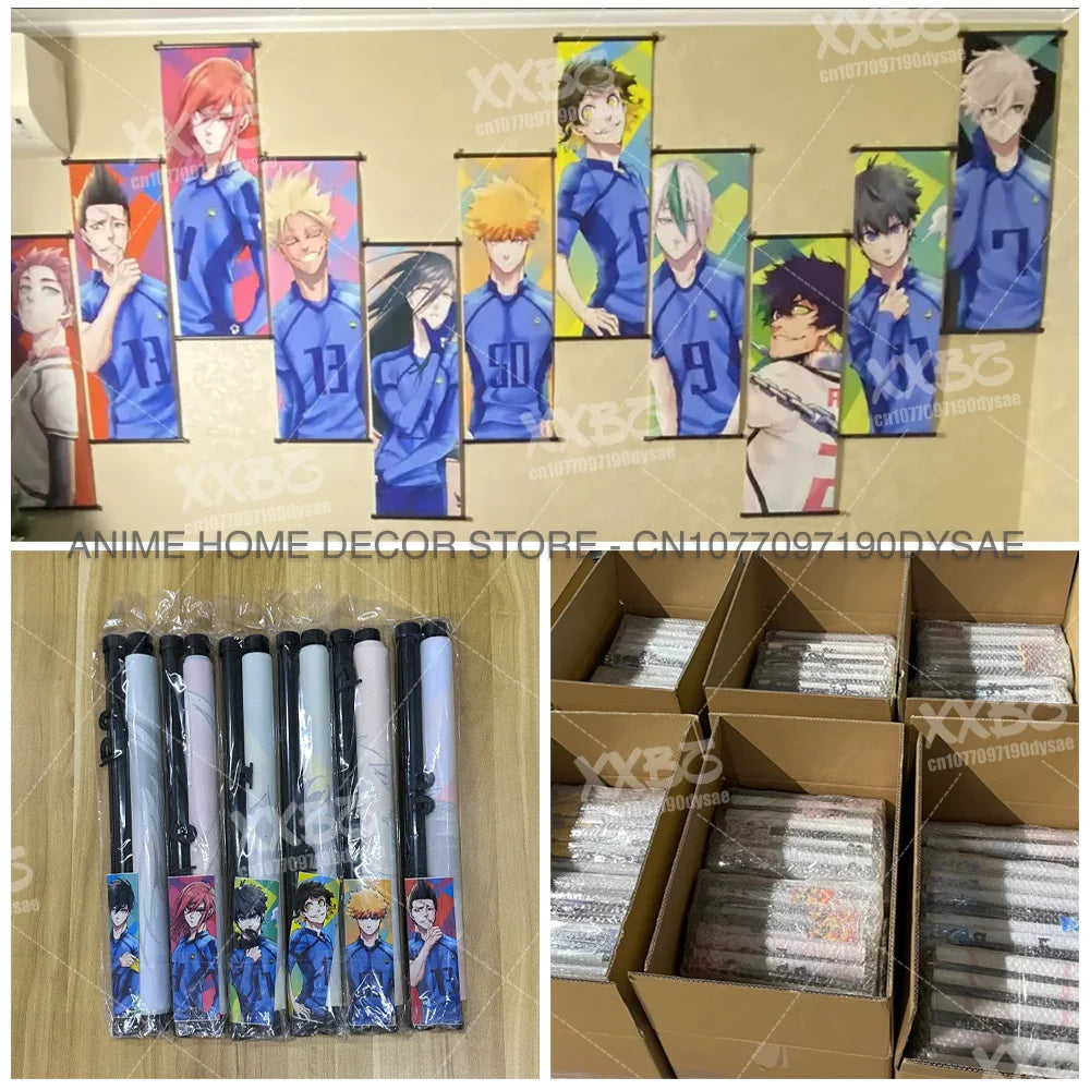 Poster One Piece – Monkey D. Luffy & Roronoa Zoro, Décoration Murale Anime, Scroll Art Buggy & Crocodile