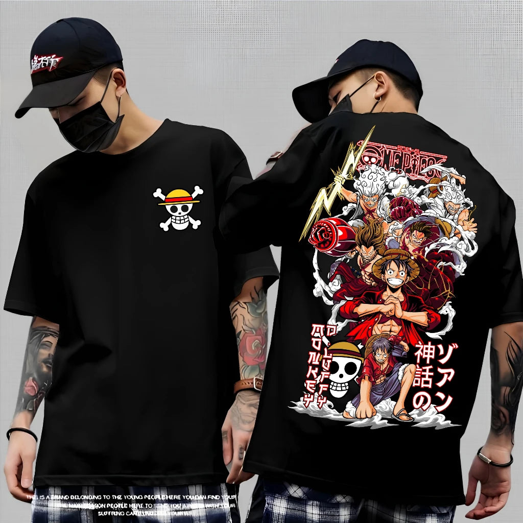 T-Shirt One Piece Luffy Gear 5 Unisex – Style Y2K, Confortable et Respirant, Best Seller Anime