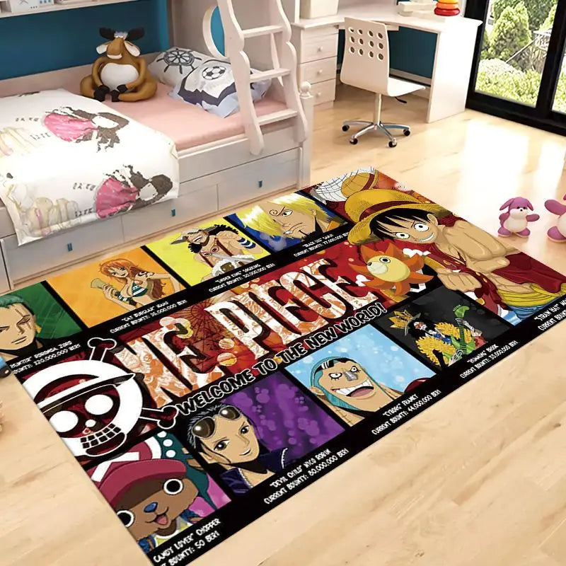Tapis One Piece Luffy – Décoration Anime Chambre enfants & Salon Antidérapant"