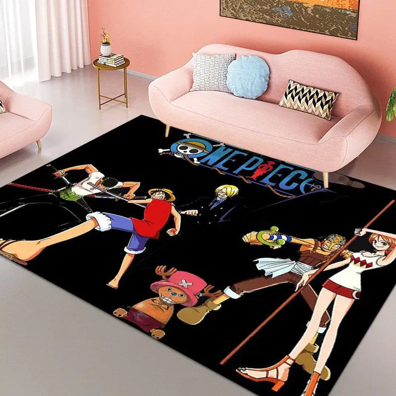 Tapis One Piece Luffy – Décoration Anime Chambre enfants & Salon Antidérapant"