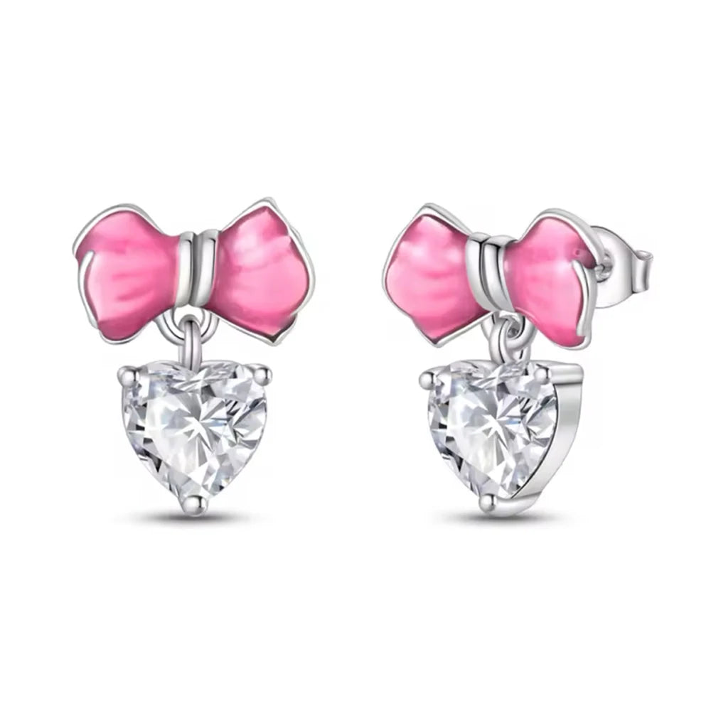 Boucles d’oreilles femme en argent 925 MINISO | Disney Mickey, ailes, fleurs & éléphant – Bijoux fantaisie, studs & hoops