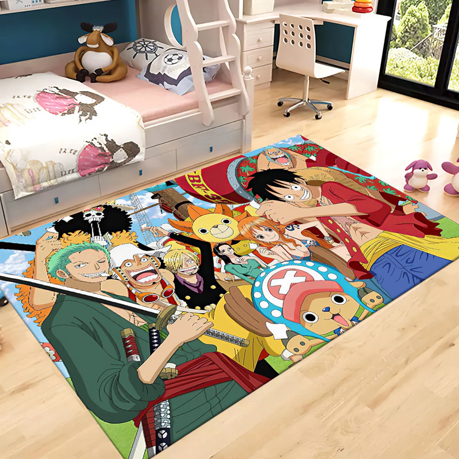 Tapis One Piece Luffy – Décoration Anime Chambre enfants & Salon Antidérapant"