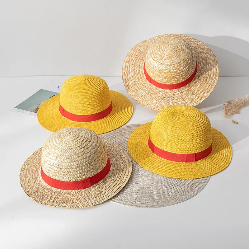 Chapeau One Piece – Accessoire Cosplay Anime Unisex, Style Pirate Luffy, Décoration & Collection