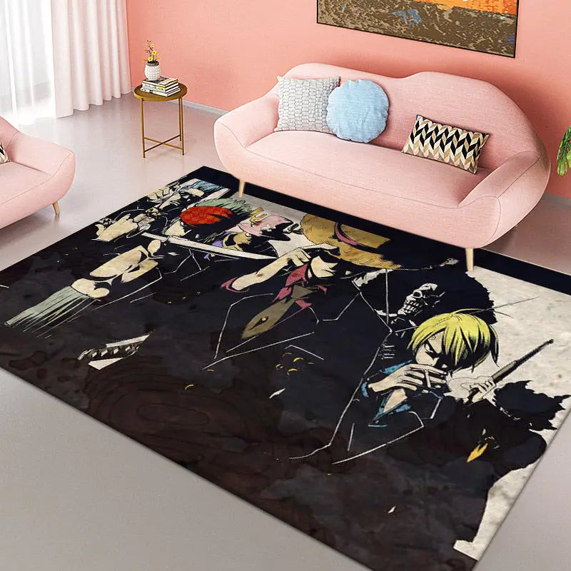 Tapis One Piece Luffy – Décoration Anime Chambre enfants & Salon Antidérapant"