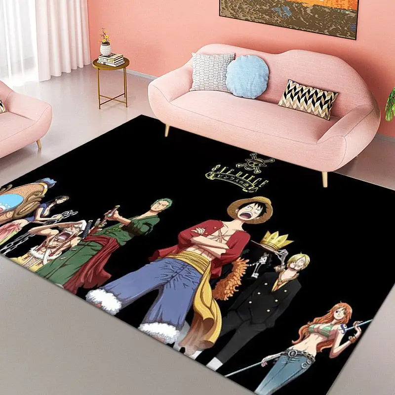 Tapis One Piece Luffy – Décoration Anime Chambre enfants & Salon Antidérapant"