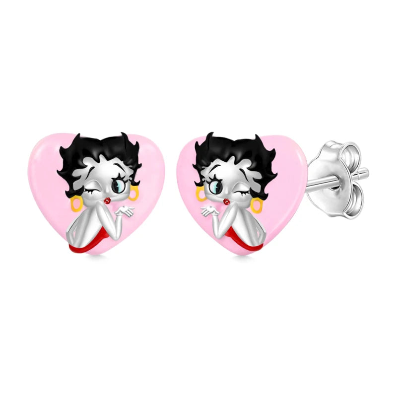 Boucles d’oreilles femme en argent 925 MINISO | Disney Mickey, ailes, fleurs & éléphant – Bijoux fantaisie, studs & hoops