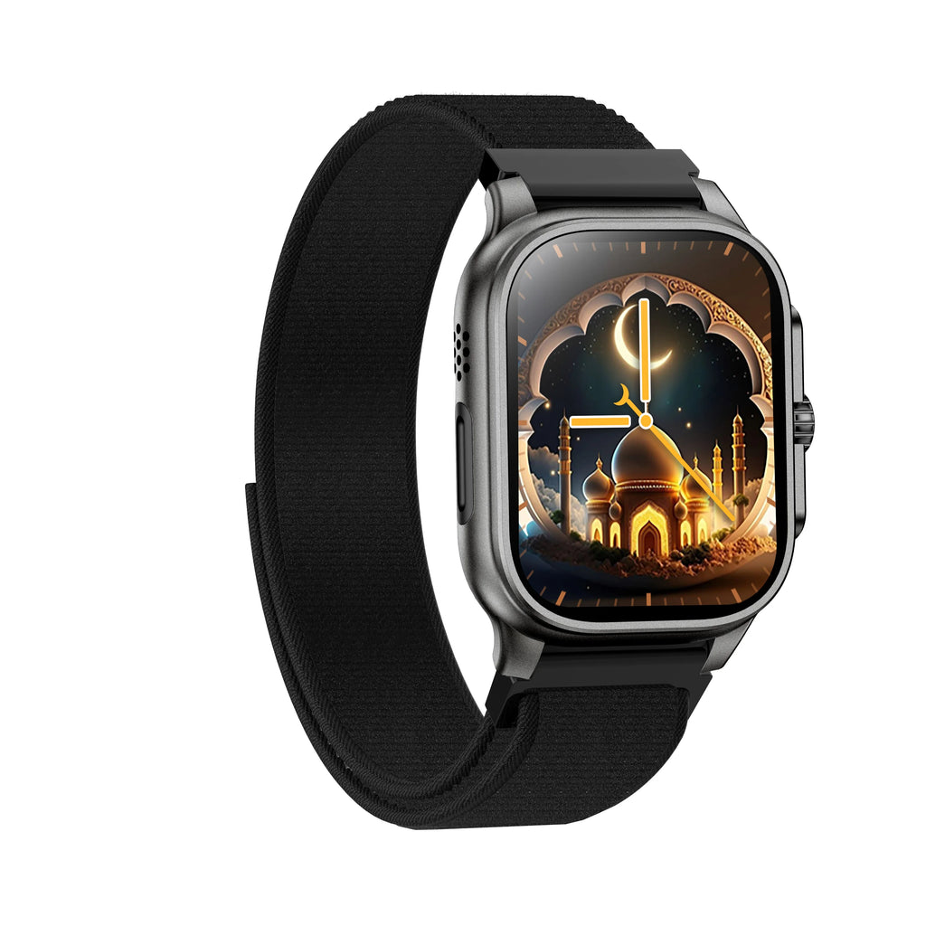 Muslim Smart Watch Qibla Direction Prayer Alarm Quran Audio Compass BT Call Answer Waterproof Prayer Alarm Smartwatch