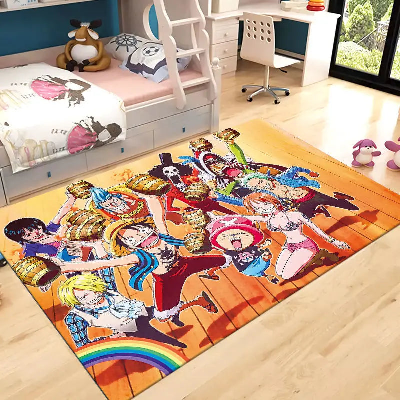 Tapis One Piece Luffy – Décoration Anime Chambre enfants & Salon Antidérapant"